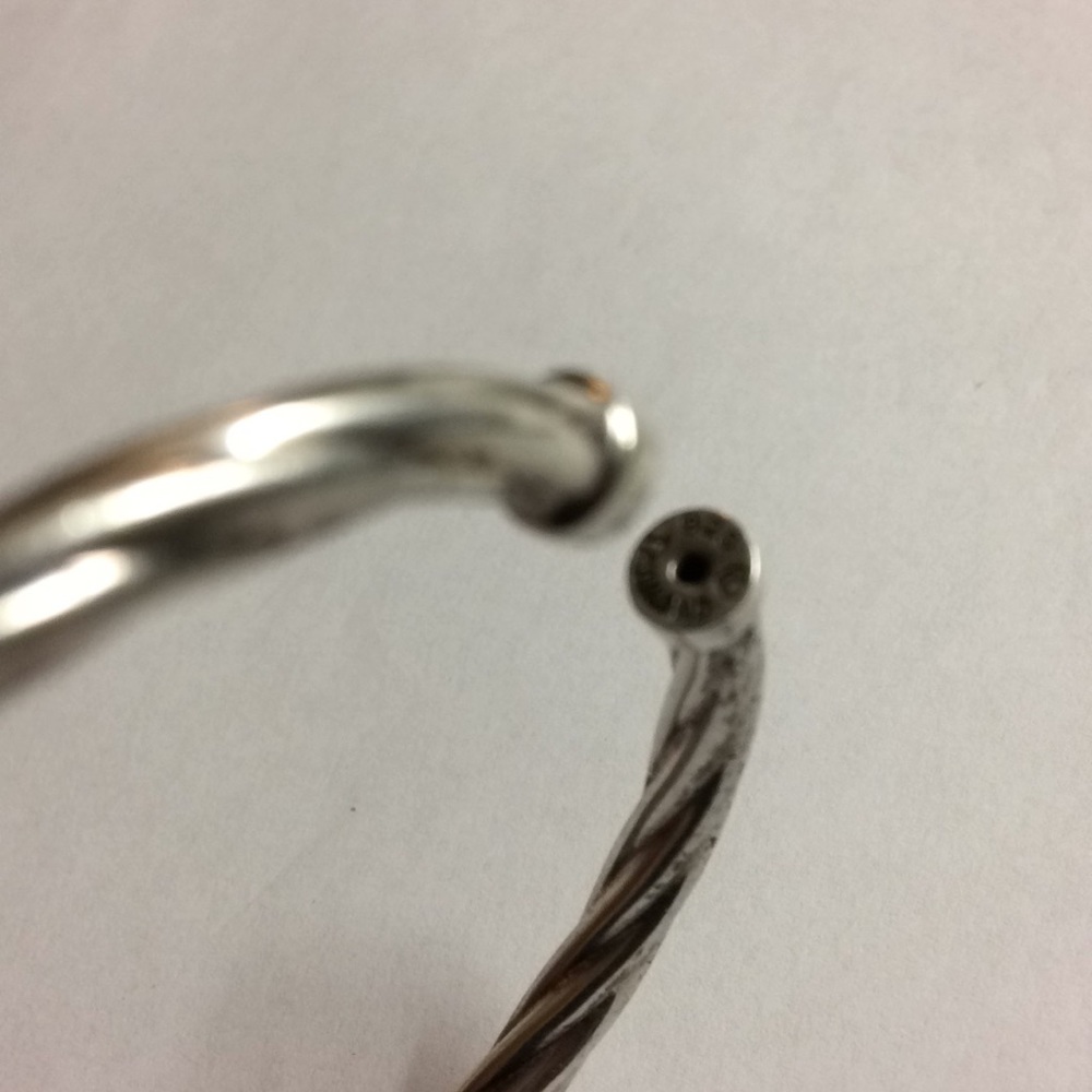 Oval Sterling Silver Hinge Bangle - image 5